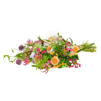 Afscheid in zalm en roze